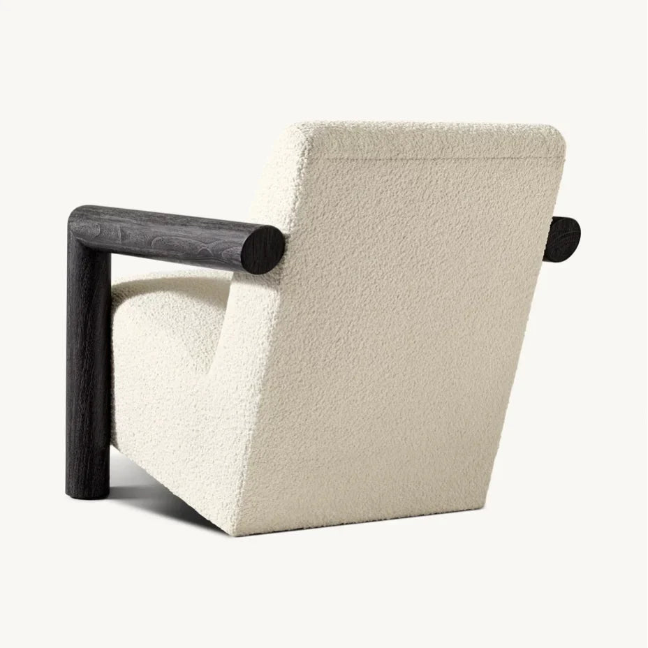 Ford Lounge Chair – Sculptural Oak Frame with Bouclé Upholstery by Re Home