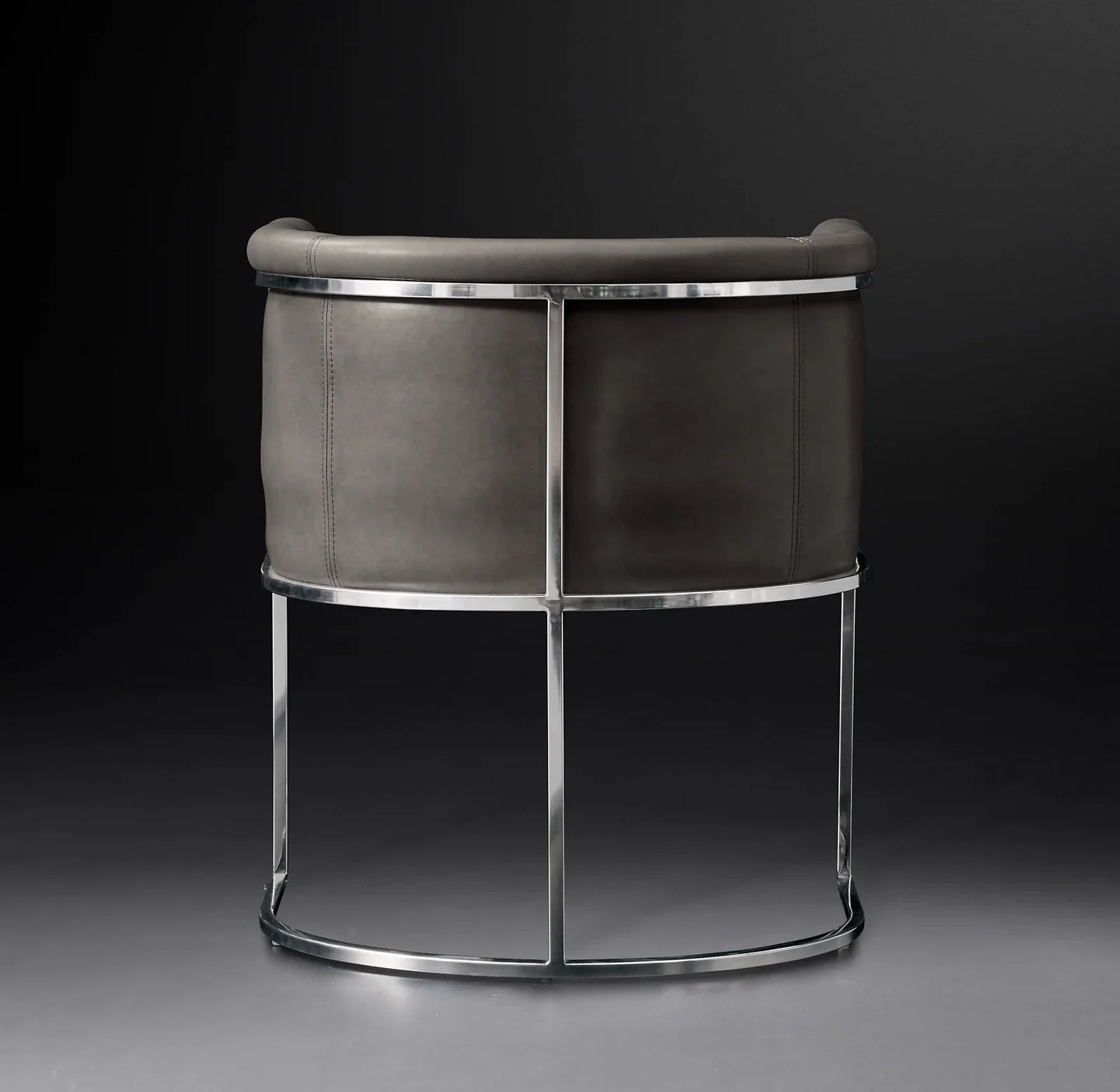 Wexler Dining Armchair – Barrel Back Leather Oak Re Home Midcentury Modern