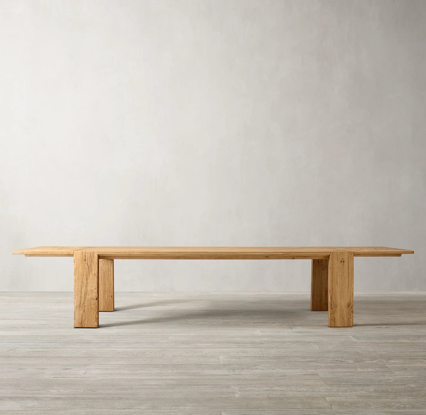 Italian Designer Extension Dining Table – Solid Oak Rectangular Statement Piece