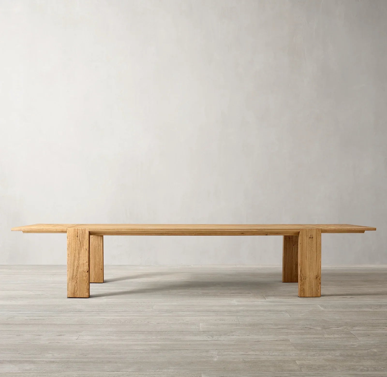 Italian Designer Extension Dining Table – Solid Oak Rectangular Statement Piece