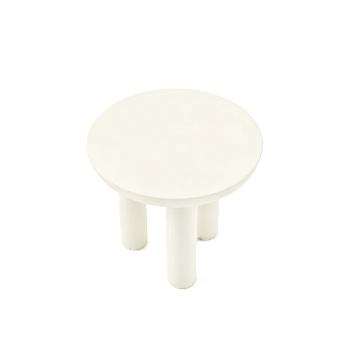 Modern Minimalist Eco-Friendly MDF Side Table in Rice White
