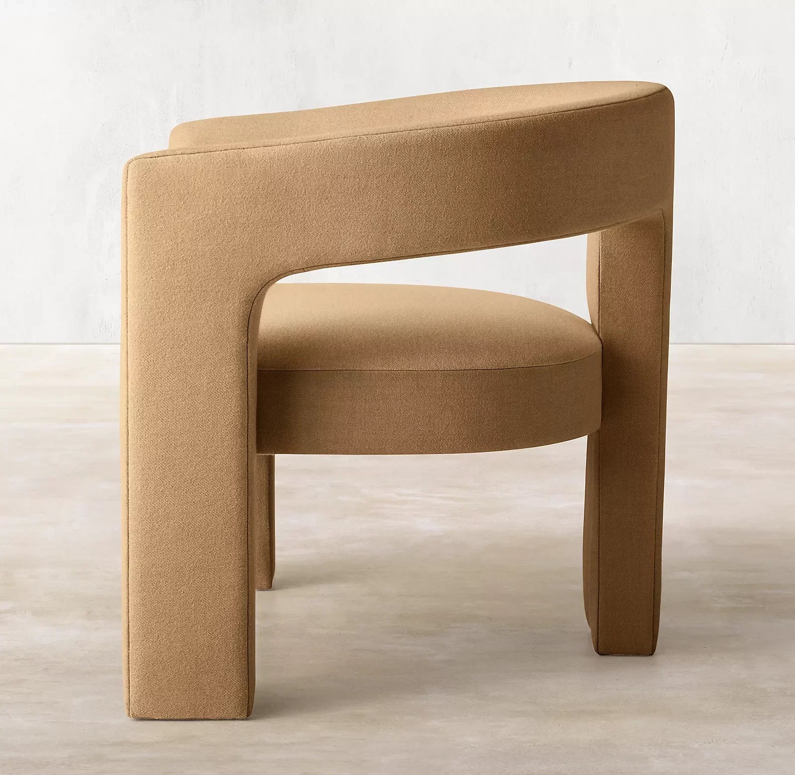 Lounge Chair – Open-Back Performance Fabric Ines Modern Statement Piece