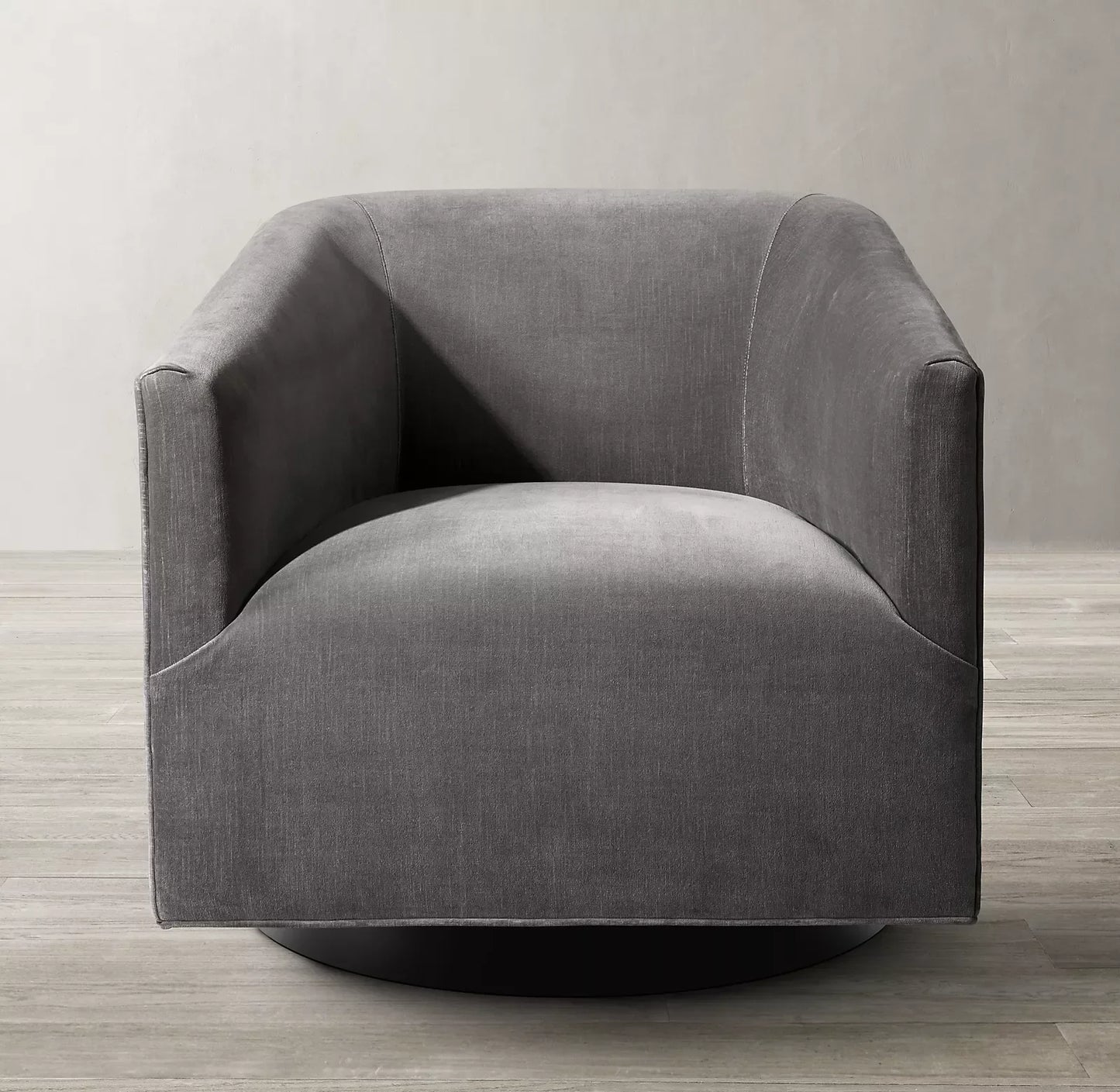 Shelter Arm Swivel Chair – Performance Fabric Midcentury Italian Designer Lounge Piece | 1600339623489