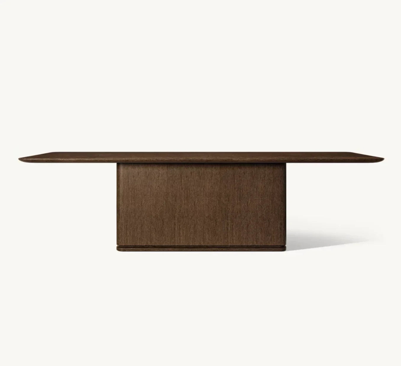 Contemporary Rectangular Dining Table – Solid Brushed Oak Statement Piece