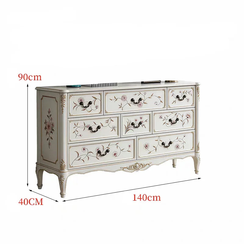 8-Drawer Chest – American Pastoral Painted Birch Solid Wood Cabinet