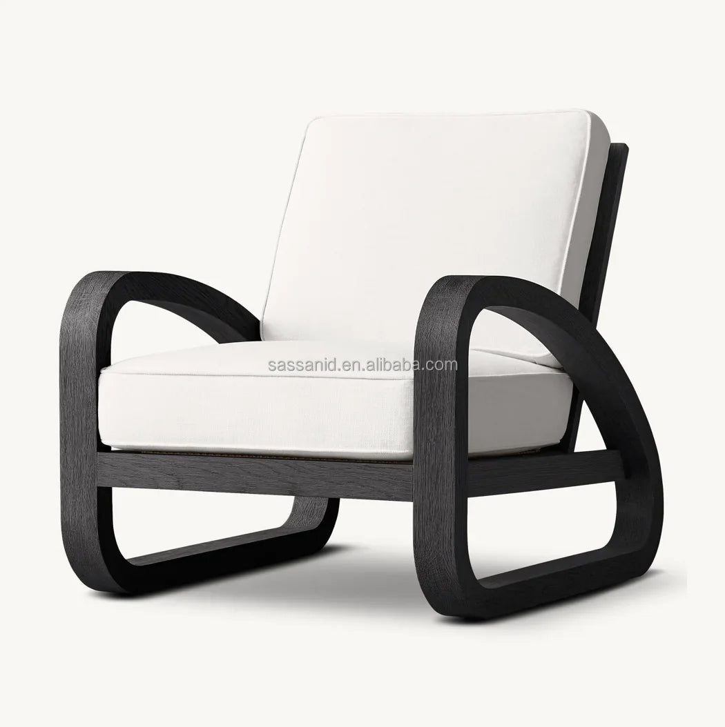 Pascal Lounge Chair – Modern Geometric Silhouette in Performance Fabric