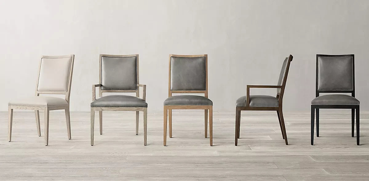 Mid-Century Dining Chair – Solid Oak & Berkshire Leather Statement Piece