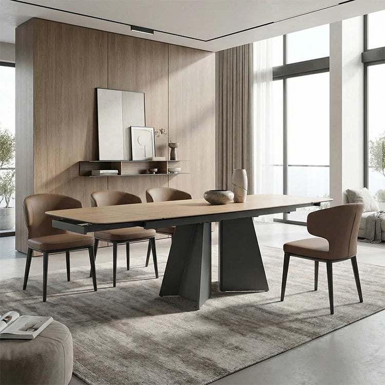 Luxury XT4126 Sintered Stone Extendable Dining Table Modern Italian Style for Villa