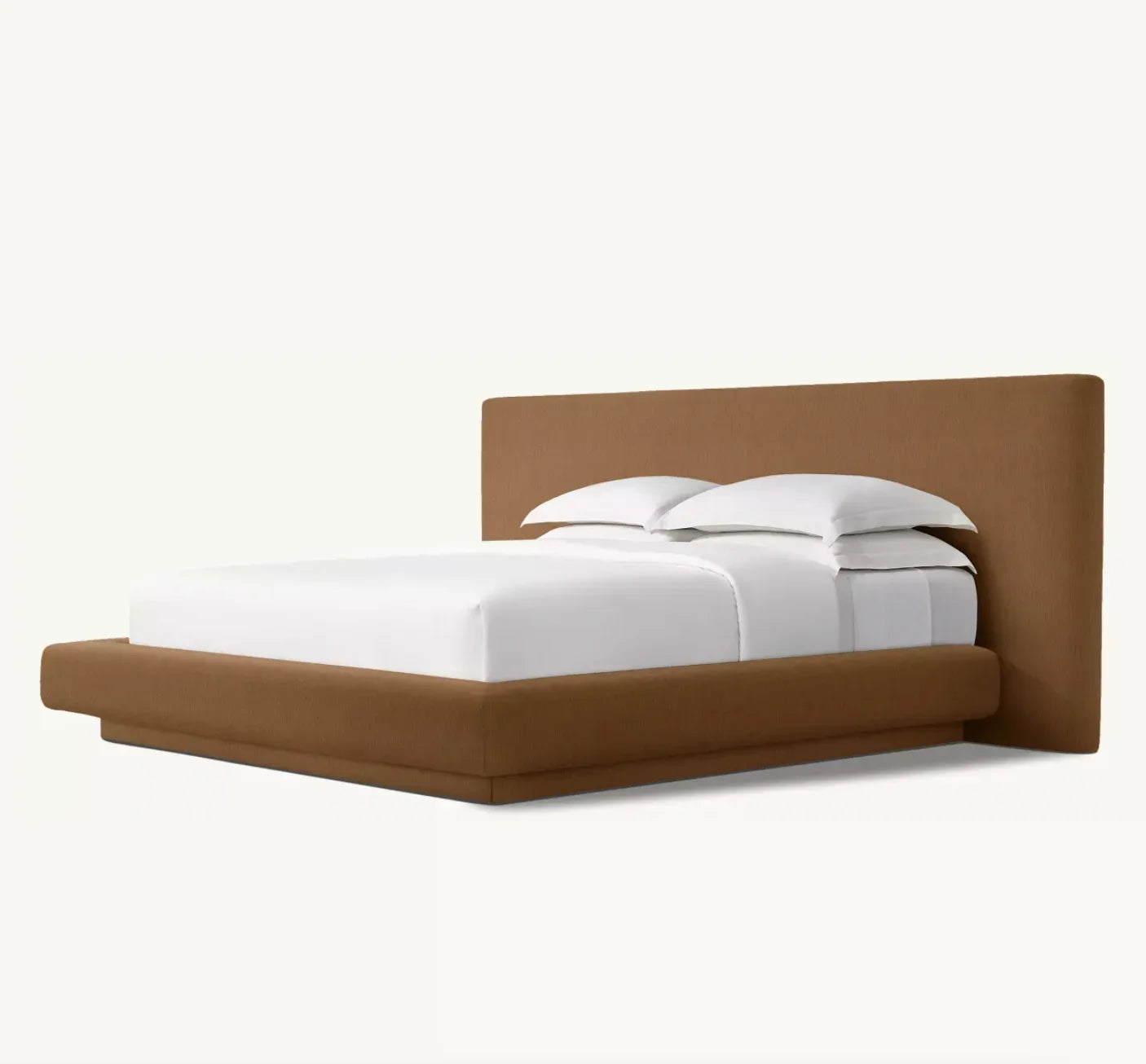 Mulholland Extended Upholstered Panel Bed – Fabric Sculptural Piece | 1601293685229