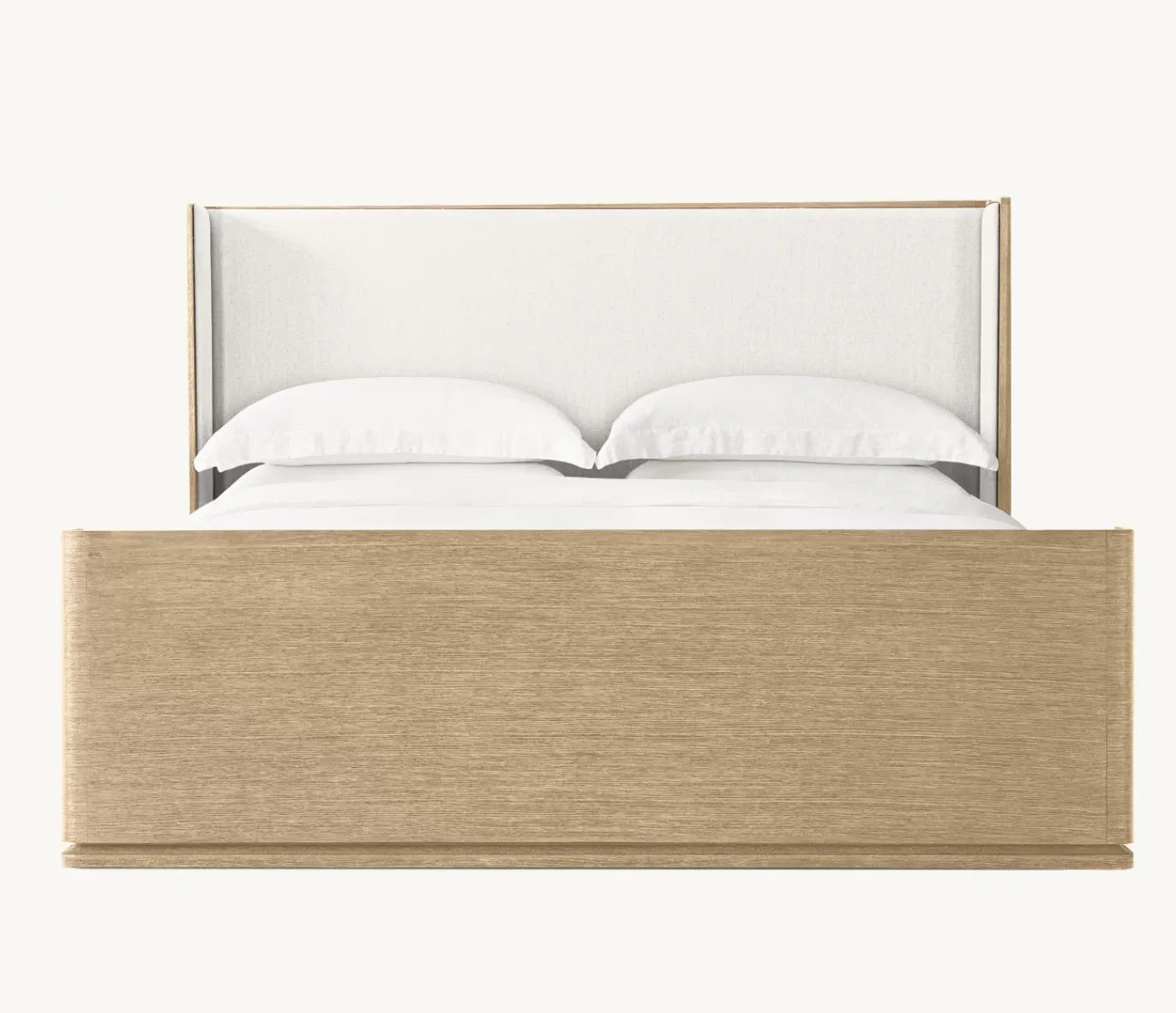 Shelter Bed with Upholstered Panel – Brushed Oak Re Home Modernist Piece