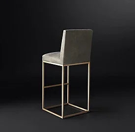 Emery Armless Leather Bar Stool – Contemporary Designer Counter Stool