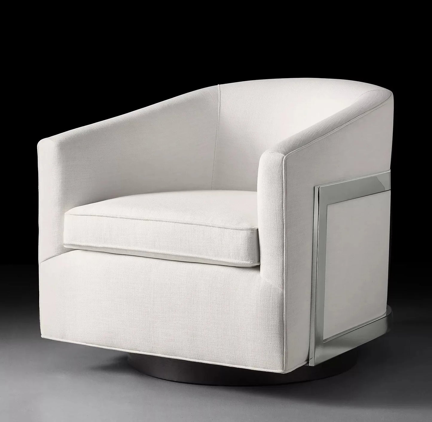 Swivel Chair 1970s-Inspired Silhouette – Performance Fabric Contemporary Design