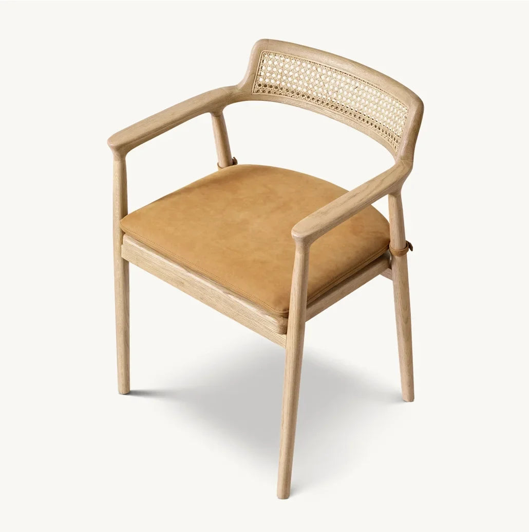 Dining Armchair – Cane Back – Solid Oak – Danish Design | 1601257778050