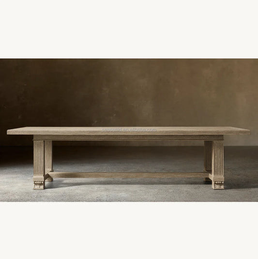 Rectangular Dining Table – Sculptural Shagreen and Aged Oak Mayfair Luxury Piece