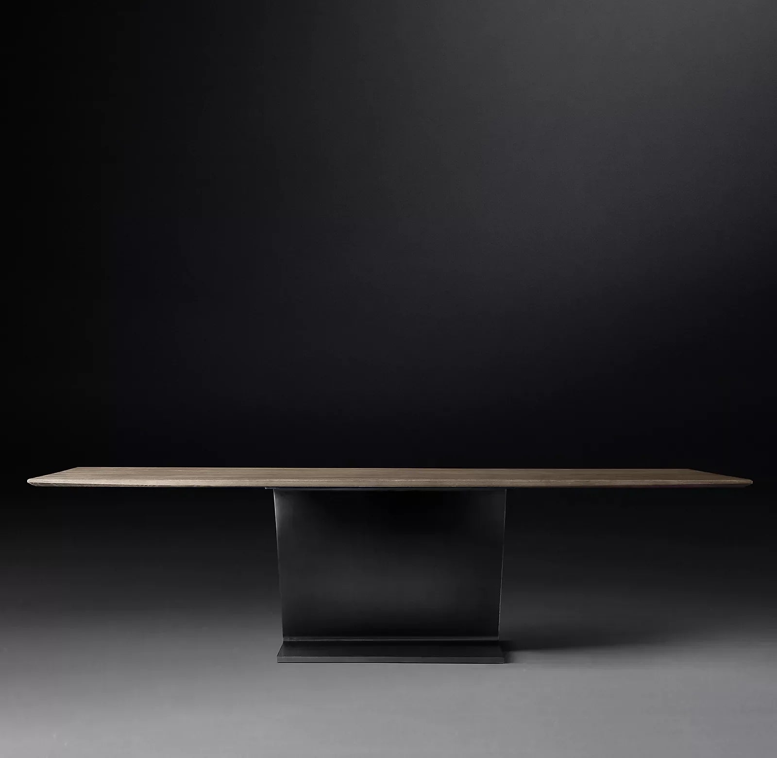 I-Beam Oak Wood Dining Table – Sculptural Statement Piece | 1600408072315