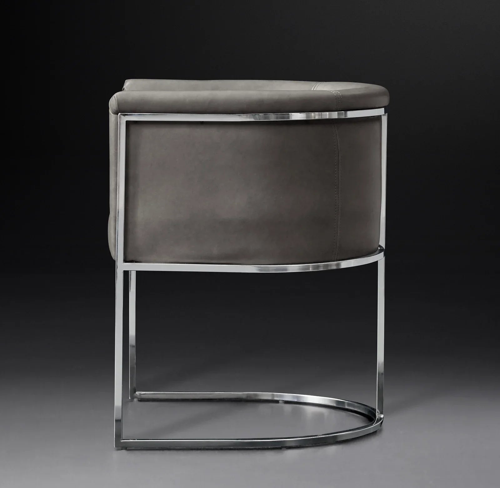 Wexler Dining Armchair – Barrel Back Leather Oak Re Home Midcentury Modern