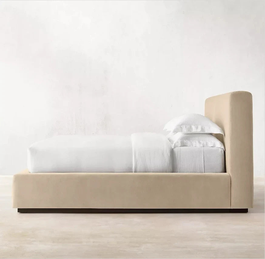 Cloud Platform Bed – Contemporary Italian Velvet Tufted Design | 1601053237692