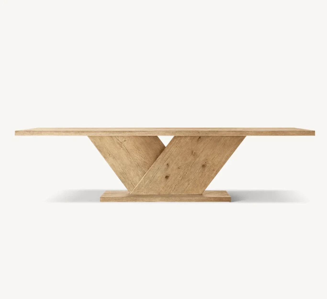Rectangular Dining Table – Geometric Handcrafted American White Oak Statement Piece