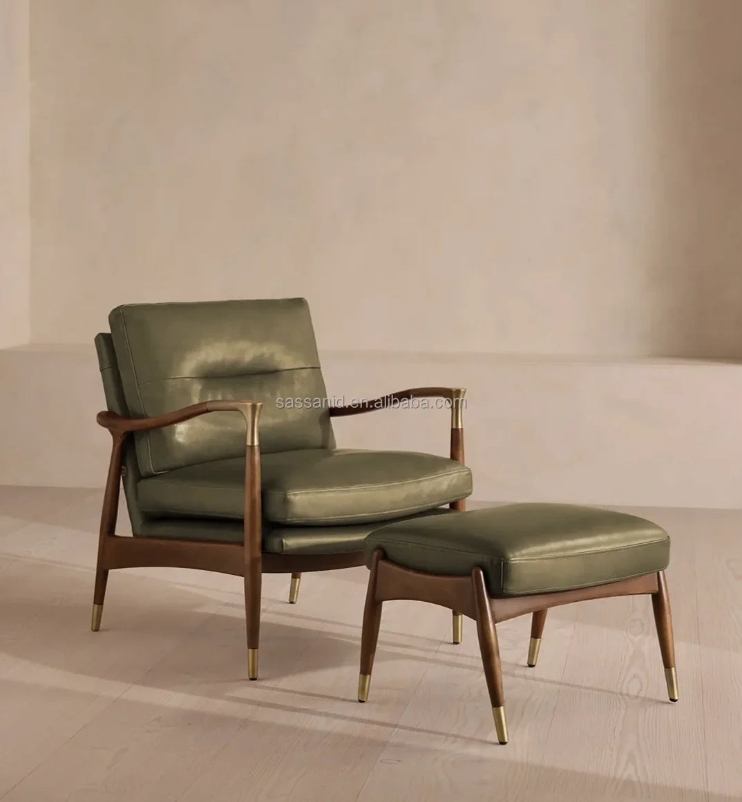 Theodore Mid-century Leather Armchair – Modern Statement Piece