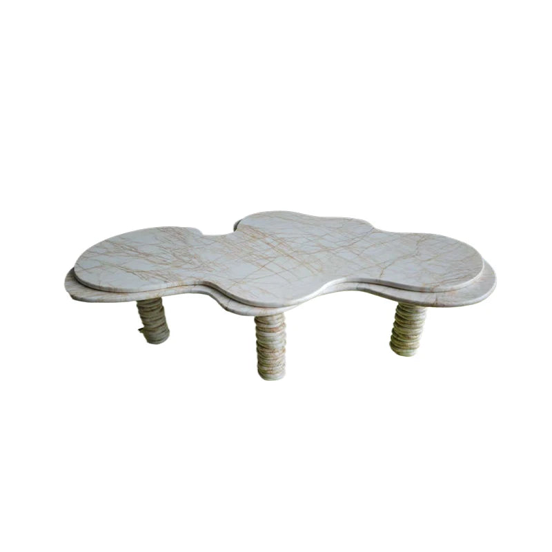 Luxury Freeform Marble Coffee Table Modern Italian Style for Villa