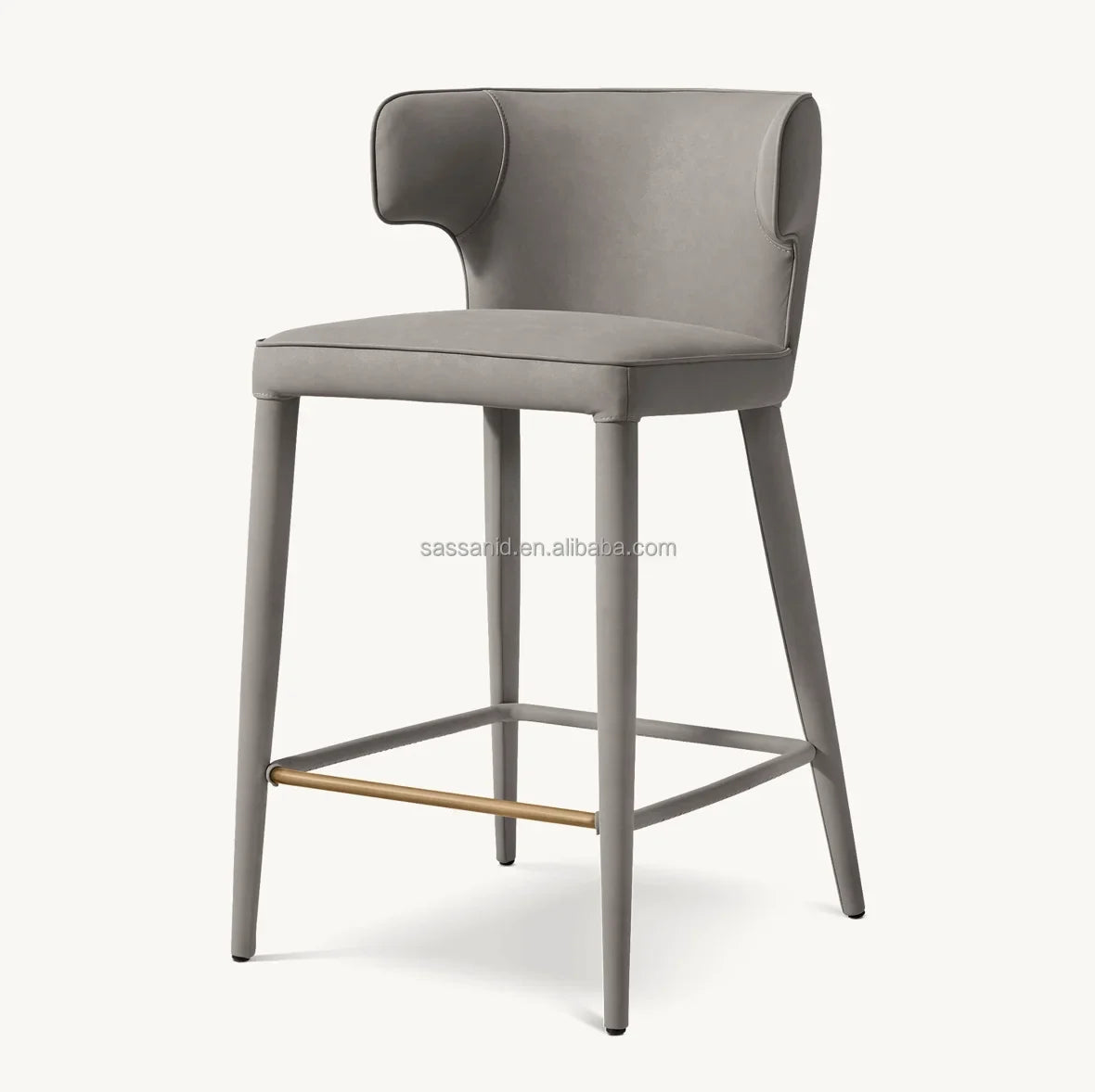 Bar & Counter Stool – Nicola Wing Italian Midcentury Leather | 1600974589200