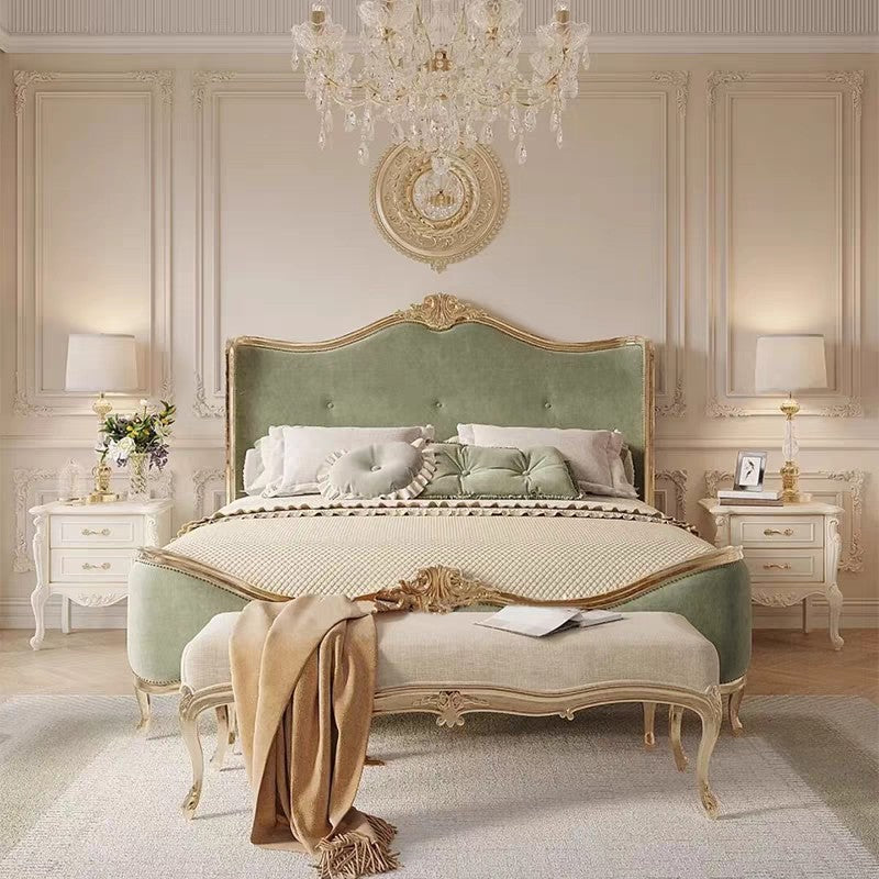 French Provincial Master Bed – Solid Birch Wood Statement Piece 258
