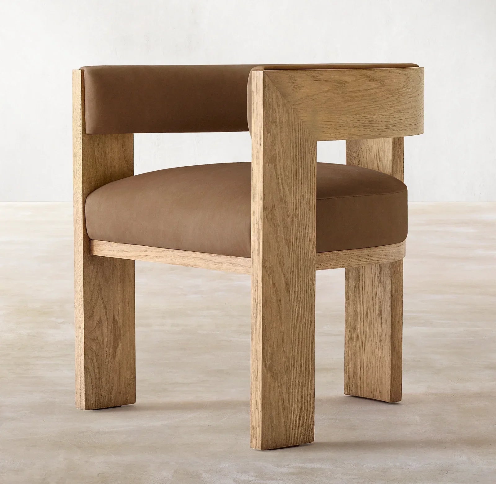 Contemporary Luxury Dining Chair – Elgine Leather & Oak Statement Piece | 1600728075374