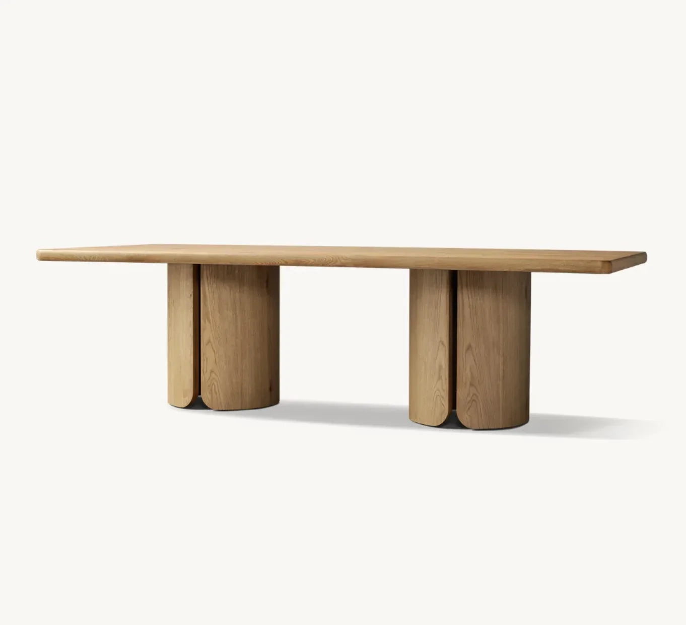Madera Rectangular Dining Table – Handcrafted Solid Oak Modernist Design by Re Home – Architectural Statement Piece
