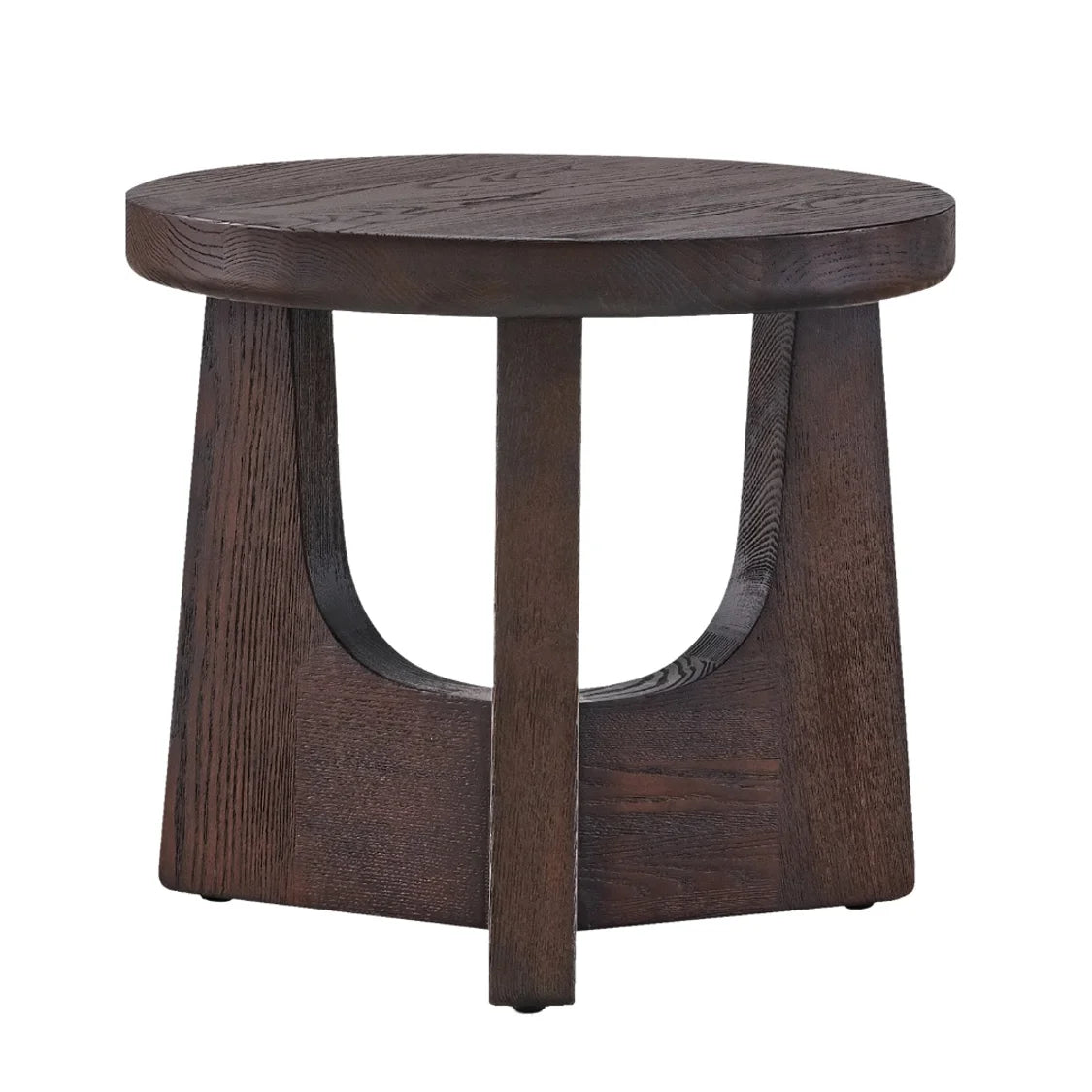 Round Side Table in Brown