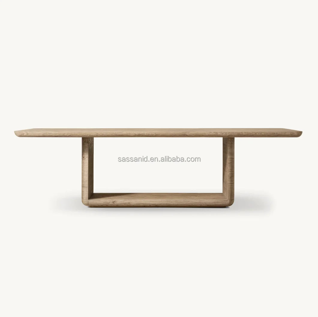 Bora Rectangular Dining Table – Architectural Solid Oak Statement Piece
