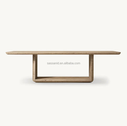 Bora Rectangular Dining Table – Architectural Solid Oak Statement Piece
