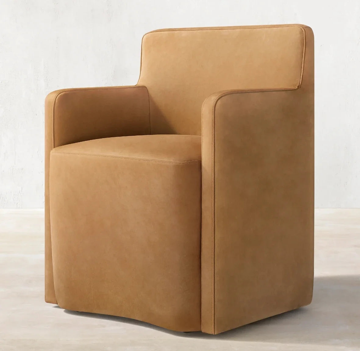 Contemporary Luxury Dining Chair – Berkshire Leather Upholstery with Oak Legs
