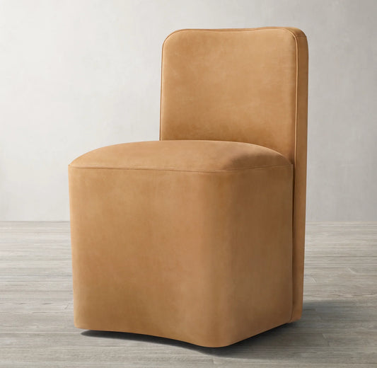 Dining Chair – Waterfall Edge Aurolie Leather Christophe Delcourt Sculptural Statement Piece