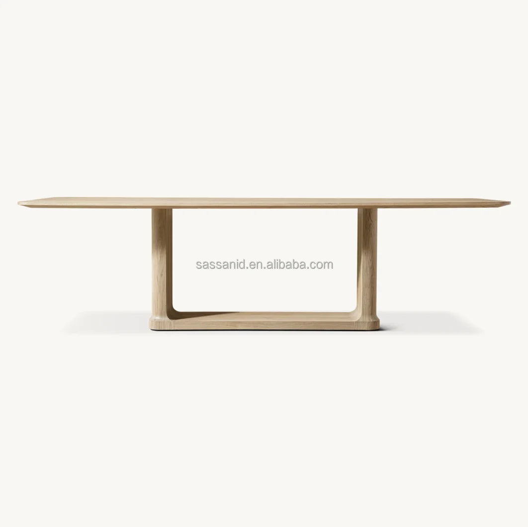 Baron Rectangular Dining Table – Solid Wood Plank – Artisan Statement Piece