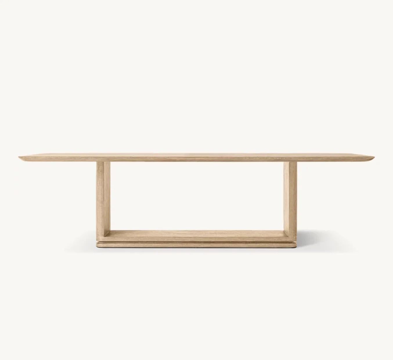 Contemporary Design Rectangular Dining Table – Brushed Oak Finish