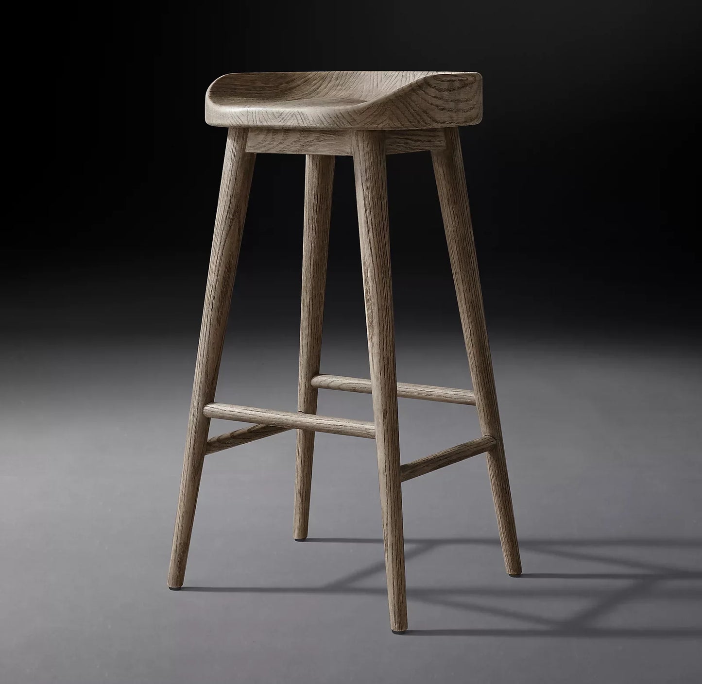 Midcentury Danish Bar & Counter Stool – Solid Oak Statement Piece | 1600415287728
