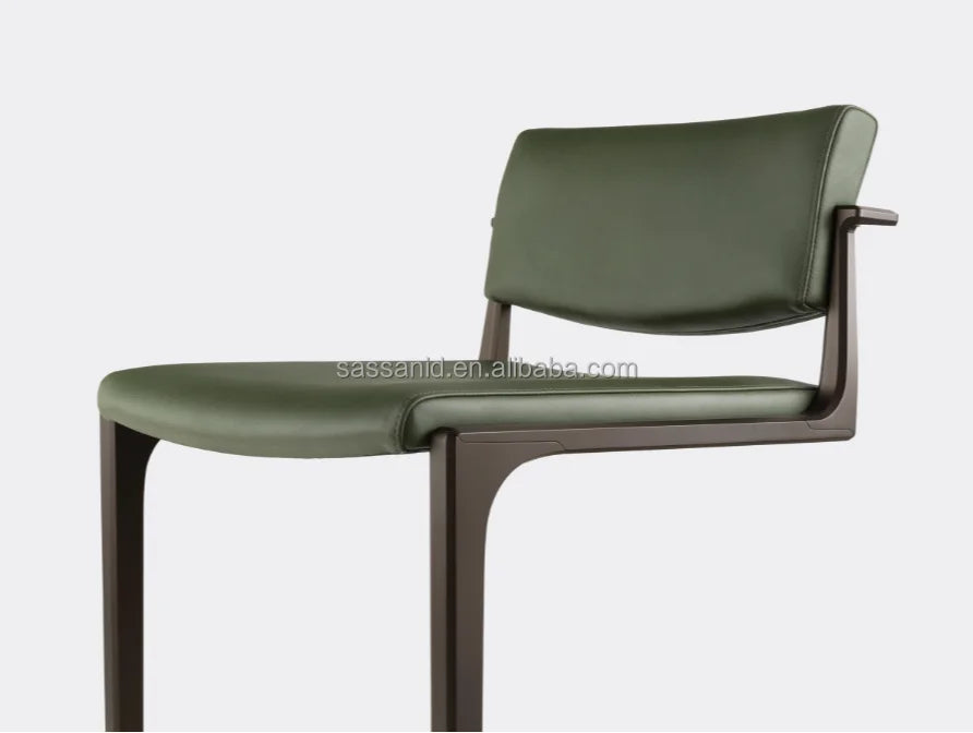 Contemporary Leather Counter Stool – Shadow Design Oak Statement Piece