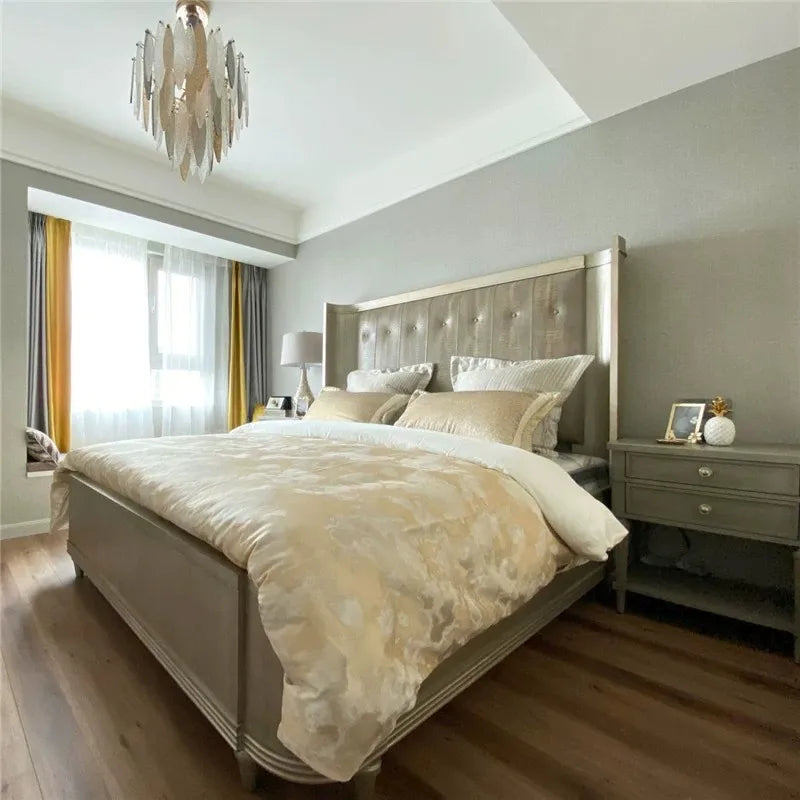 Solid Wood Bed 180cm – French Princess Platform Birch Statement Piece