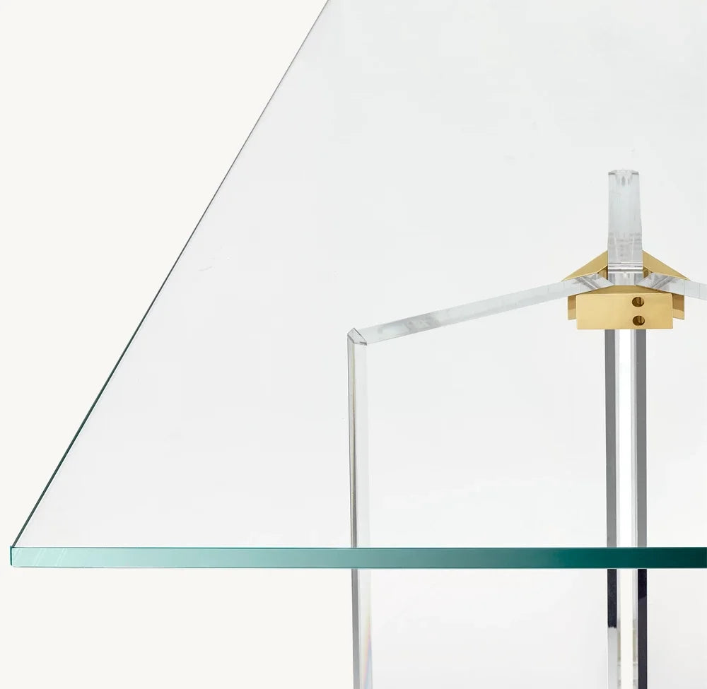 Rectangular Dining Table – Postmodern Acrylic and Solid Oak – Lazio | 1601224593426