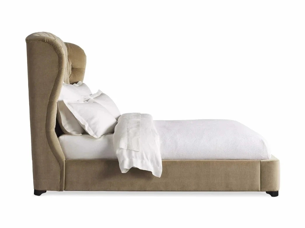 Mariah Tufted Bed by Re Home – Art Moderne Leather Statement Piece