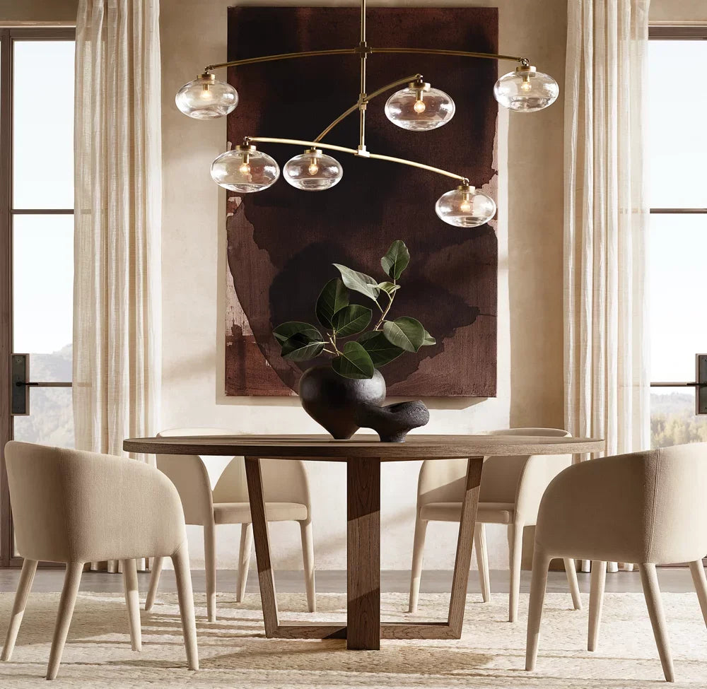 Montecito Round Dining Table – Contemporary Solid Oak Statement Piece