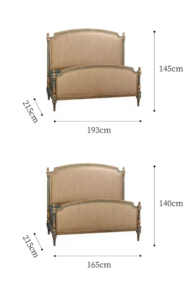 French Royal Bed – Hand-Carved Birch with Gold Leaf Finish | Q-0205333