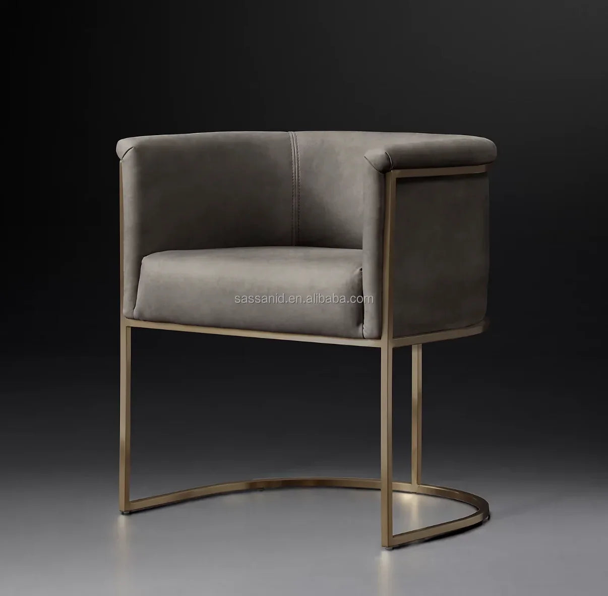 Dining Armchair Wexler Barrelback – Midcentury Modern Oak Statement Piece