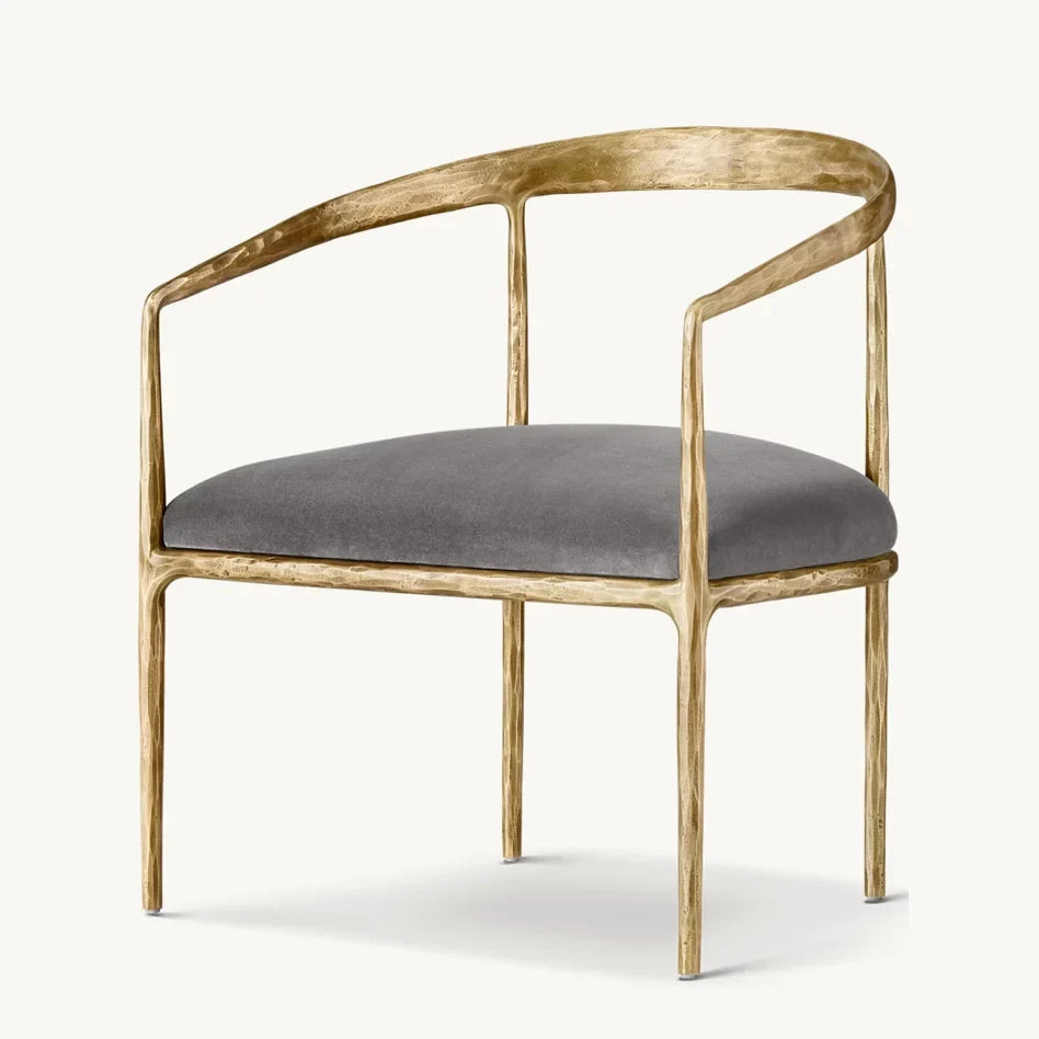 Curved Dining Chair – Solid Oak and Leather Re Home Midcentury Statement Piece