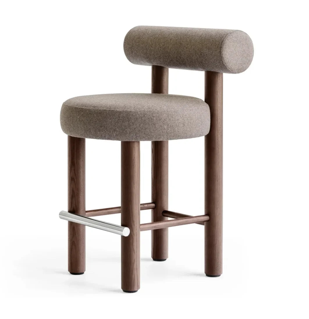Bauhaus Anniversary Counter Chair – Brown Oak & Performance Fabric | 1601016688276