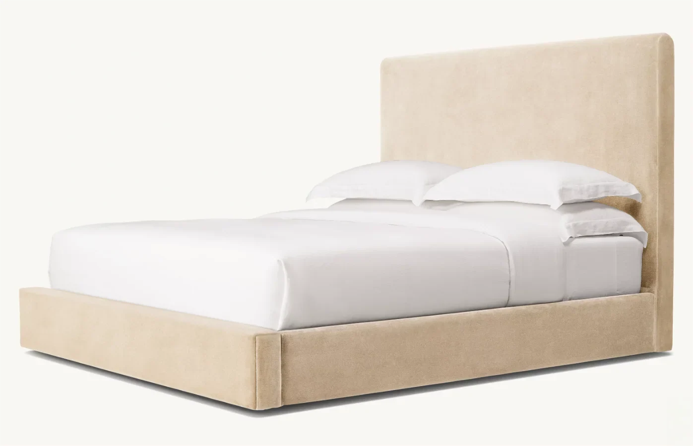 Cloud Platform Bed – Tufted Panel Performance Linen Weave 60-inch | 1600654351832