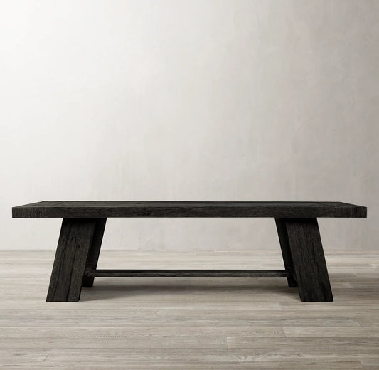 French Contemporary Extension Dining Table – Solid Oak Brushed Statement Piece