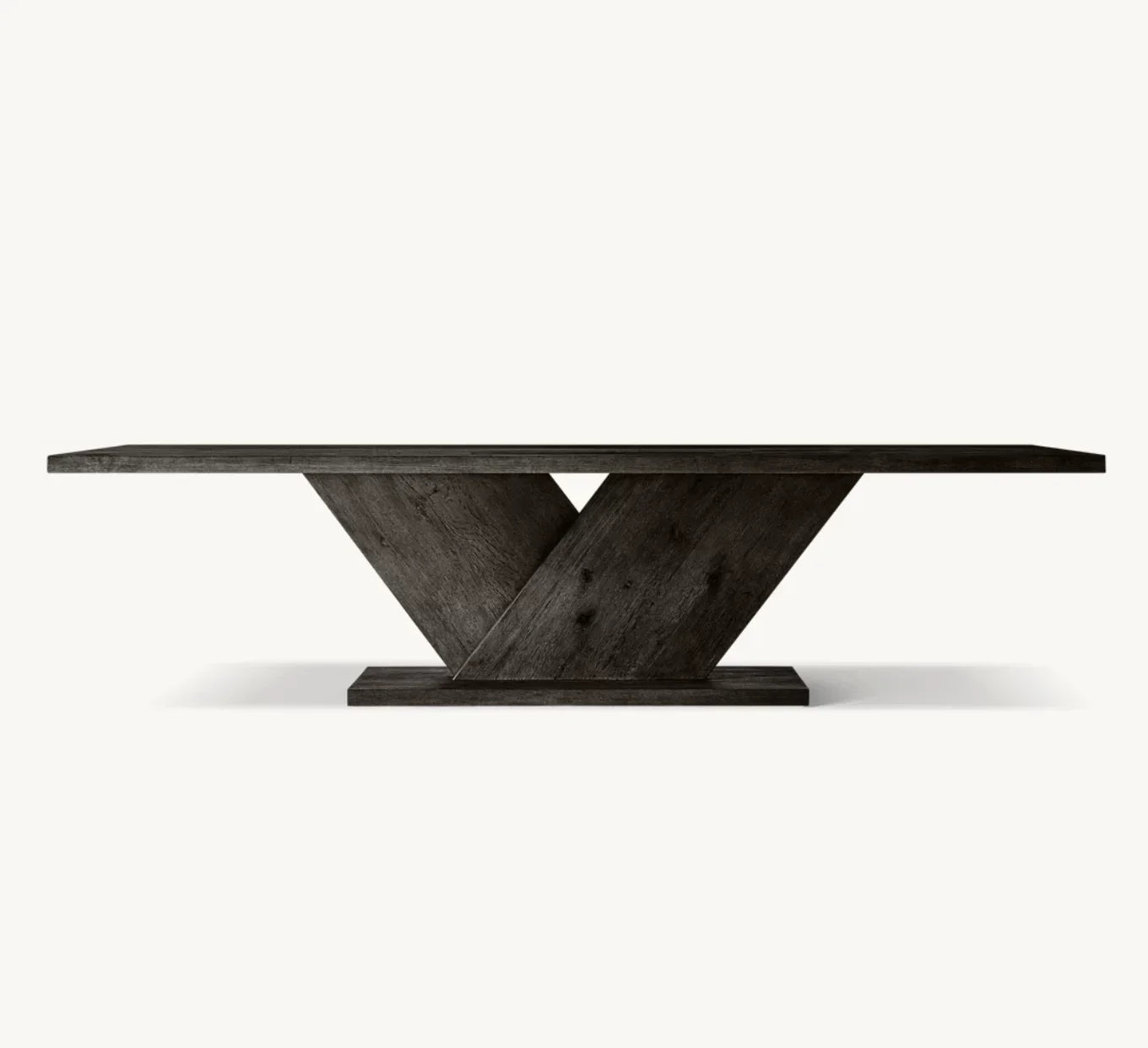 Rectangular Dining Table – Geometric Handcrafted American White Oak Statement Piece