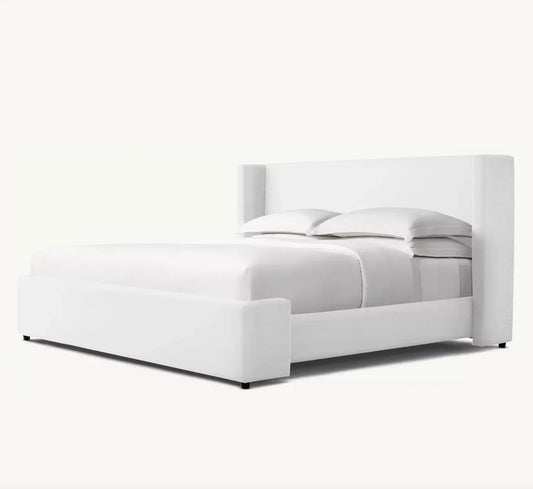 Shelter Bed – Postmodern Sculptural Sand Belgian Linen Arlen Statement Piece | 1601364420510