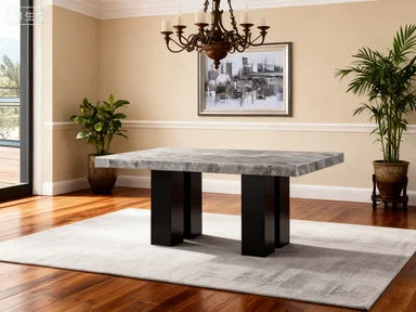 Luxury Rectangle Marble Dining Table Modern Italian Style for Villa